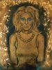 Golden Lady - Acryl auf Spanplatte - 50 x 60 cm